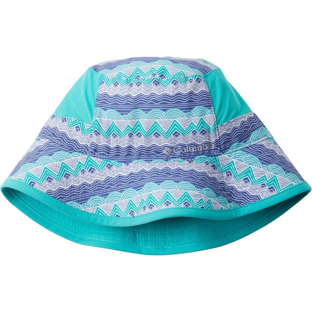 Columbia Teal & Purple Patterned Sun Bucket Hat Kids